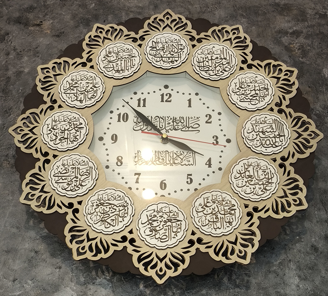 ساعت دیواری طرح مذهبی مدل پروانه