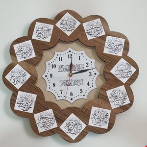 ساعت دیواری طرح مذهبی مدل صدف زیتونی