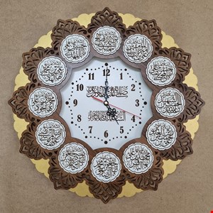 ساعت دیواری طرح مذهبی مدل  پروانه طلائی
