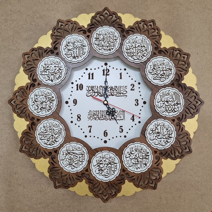 ساعت دیواری طرح مذهبی مدل  پروانه طلائی